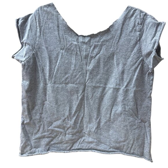 Gray Loose-Fit Scoop Neck Tee With "You Are The Lime To My Tequila" - HAND CUT - Picture 2 of 4